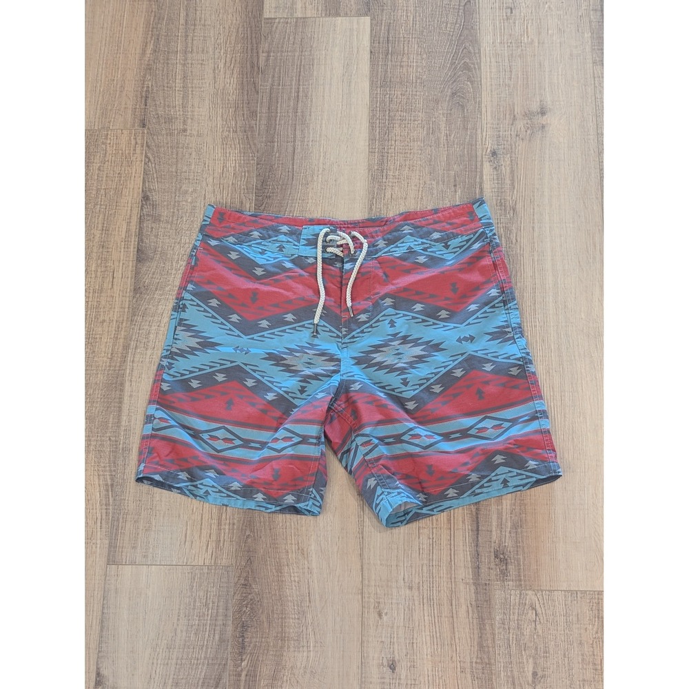 Faherty Brand Board Shorts Mens 33 Southwest Aztec Tribal Surf Swim Beach Trunks